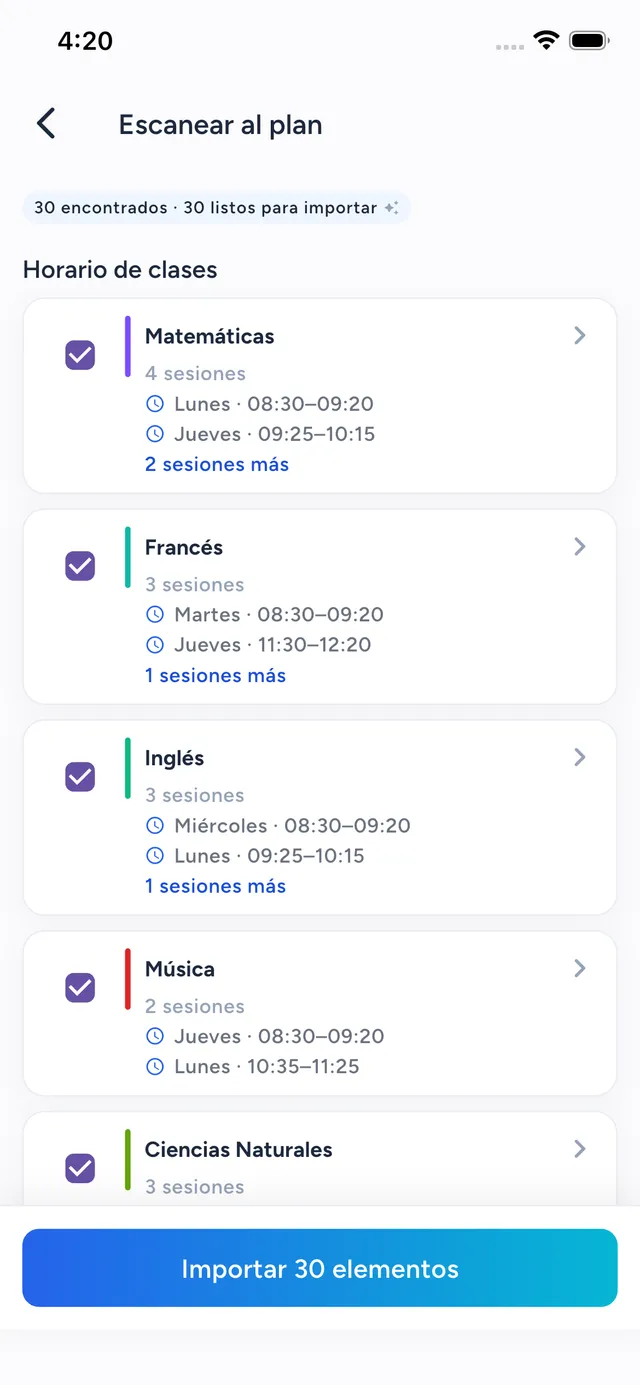 Revisar e importar